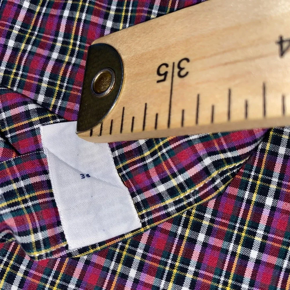 Ralph Lauren Classic‎ Fit Plaid Button Down Shirt Mens Large Purple